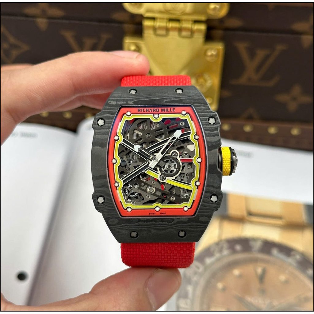 JAM TANGAN RM67-02 BLACK CARBON SWISS AUTOMATIC