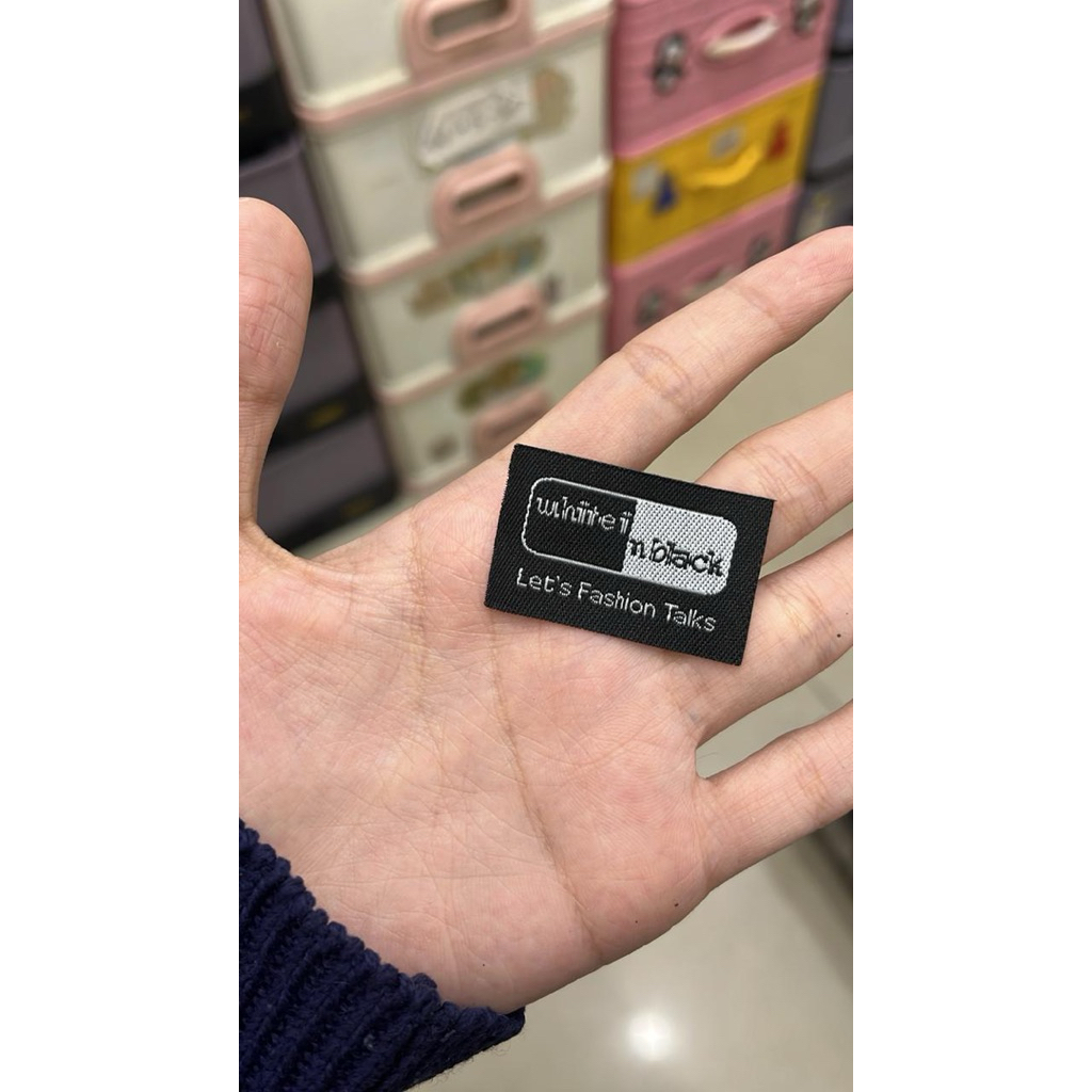 label baju woven / label satin custome // label woven murah // hangtag // label fashion