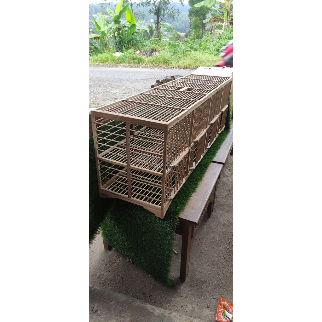 DONDANG JEMUR MERPATI KURUNGAN JEMUR MERPATI RANGKA KAYU JATI RUJI BAMBU PINTU 2 SAMPAI PINTU 8