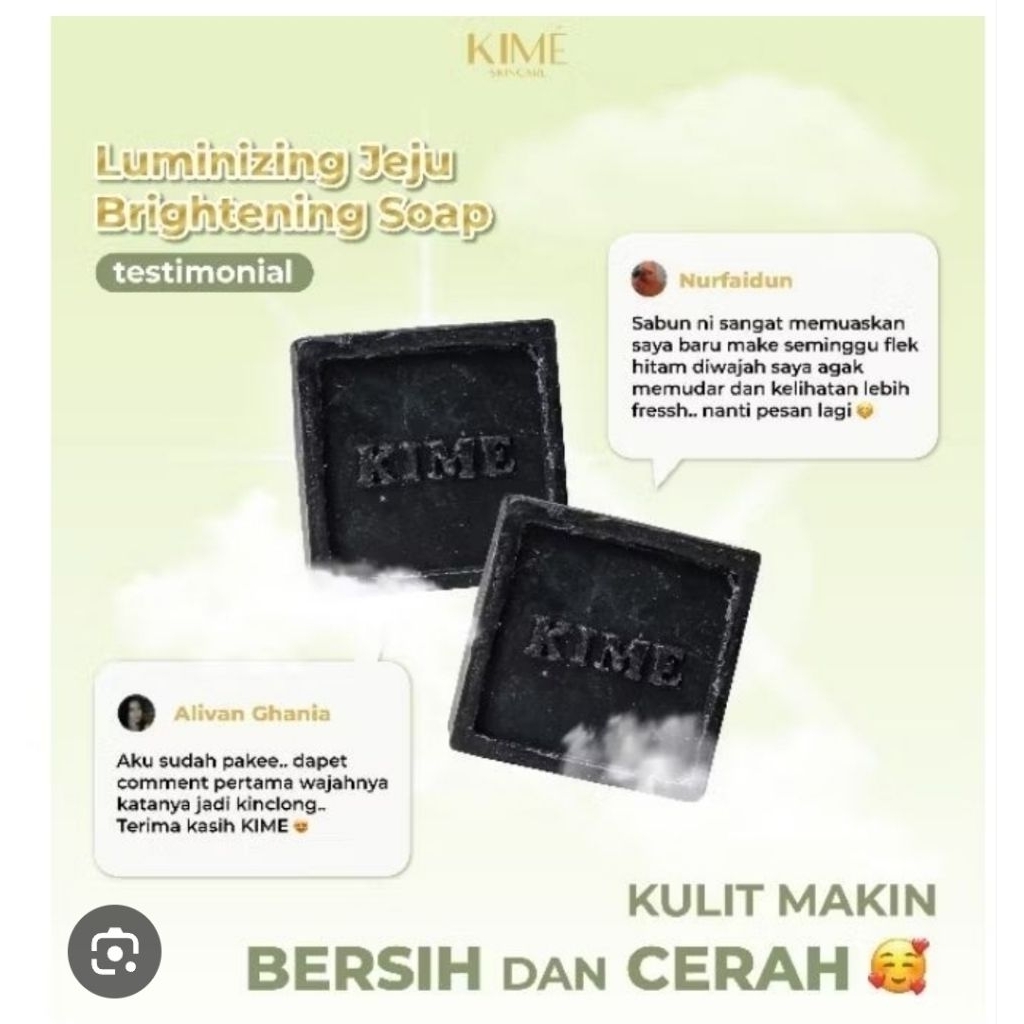 KIME SKINCARE Sabun Muka isi 2 batang Kemasan Hitam