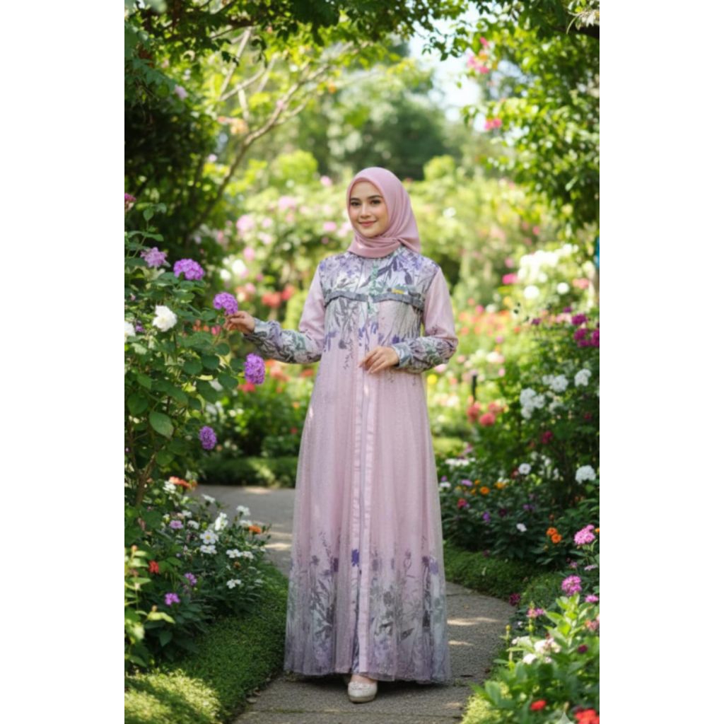 Kamava Gamis Malaysia Ceruti Kombinasi Tile Riandrop