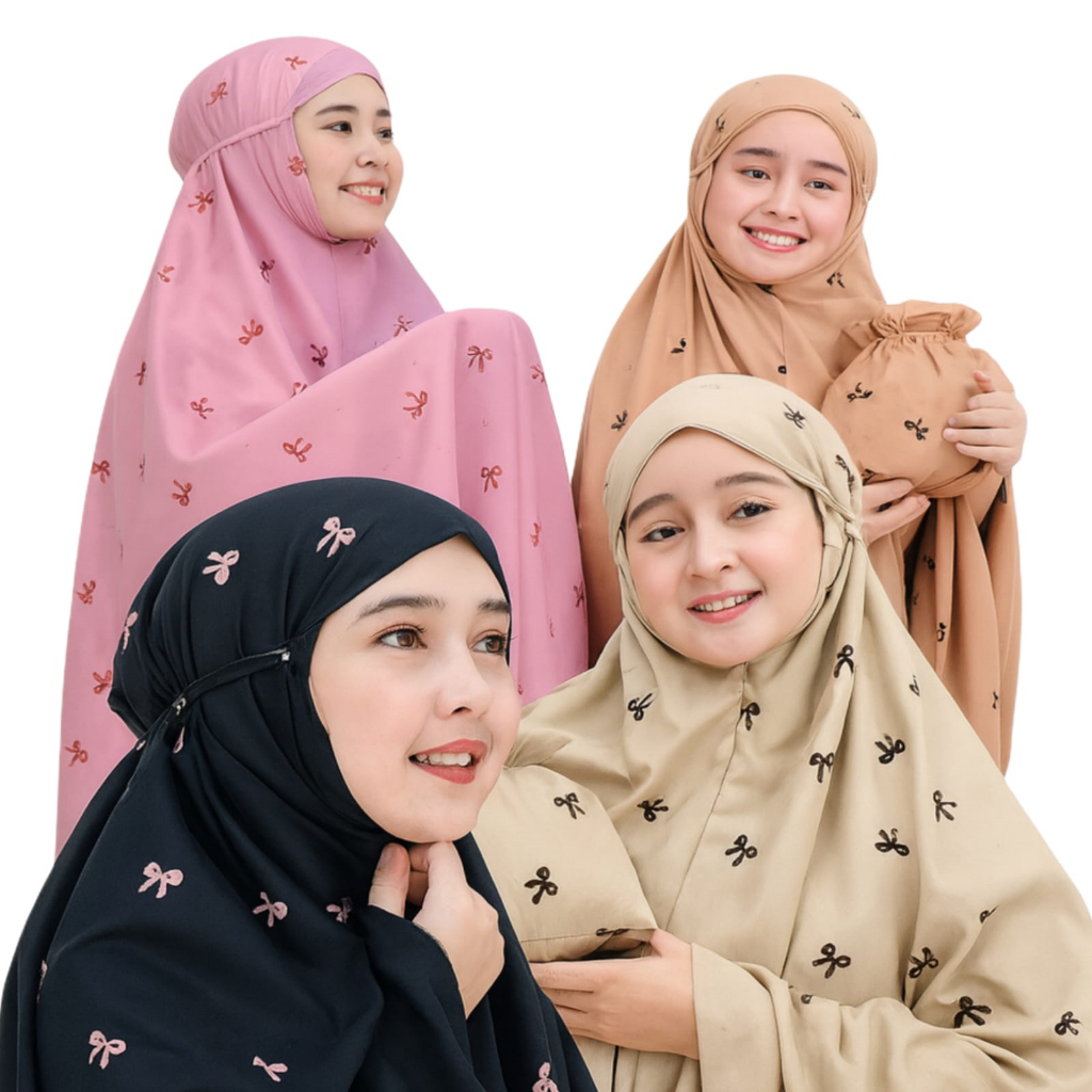 Mukenah Anak Bahan Katun Rayon Premium Muat Usia 3-15 Tahun - Katun Nyaman
