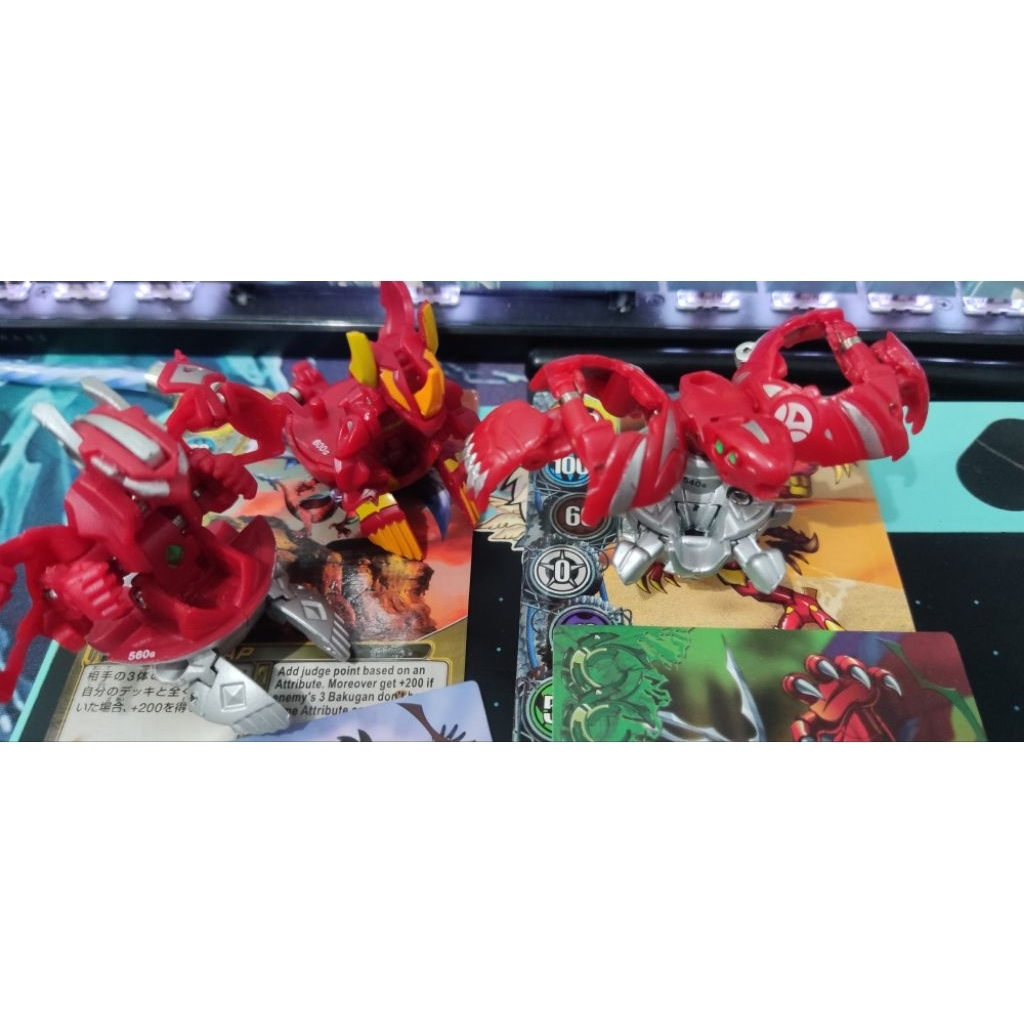 OG Bakugan Titanium Dragonoid Helix Dragonoid Bolcannon set(dapat 3 bakugan)