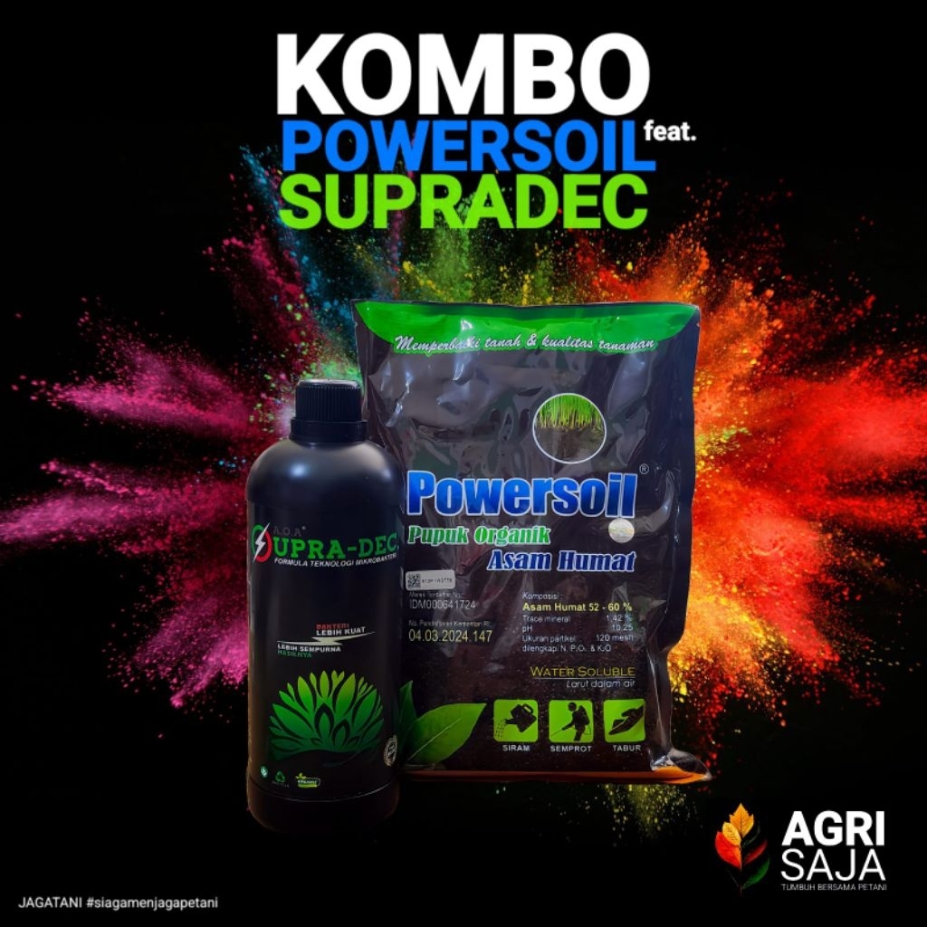 [ ORIGINAL 100% ] LINK ETALASE KOMBO POWERSOIL SUPRASOIL M21 SUPRADEC ALL KEMASAN 1KG 1LT Paket Komb