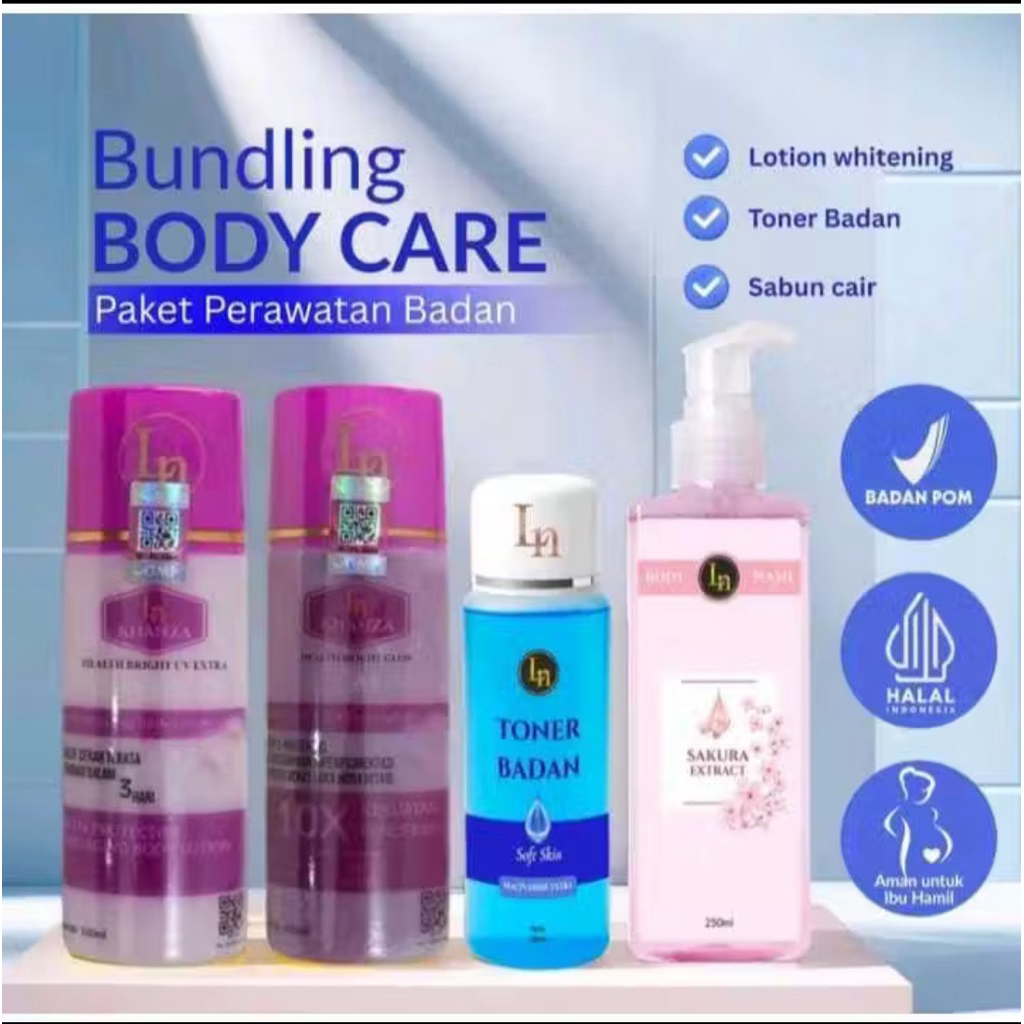 paket lengkap LN ungu lotion eksfoliasi bpom