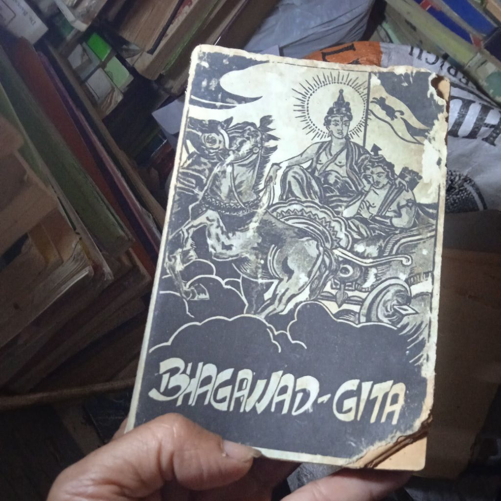 buku Bhagawad -Gita, buku original klasik jadul, Edjaan lama tahun 1957