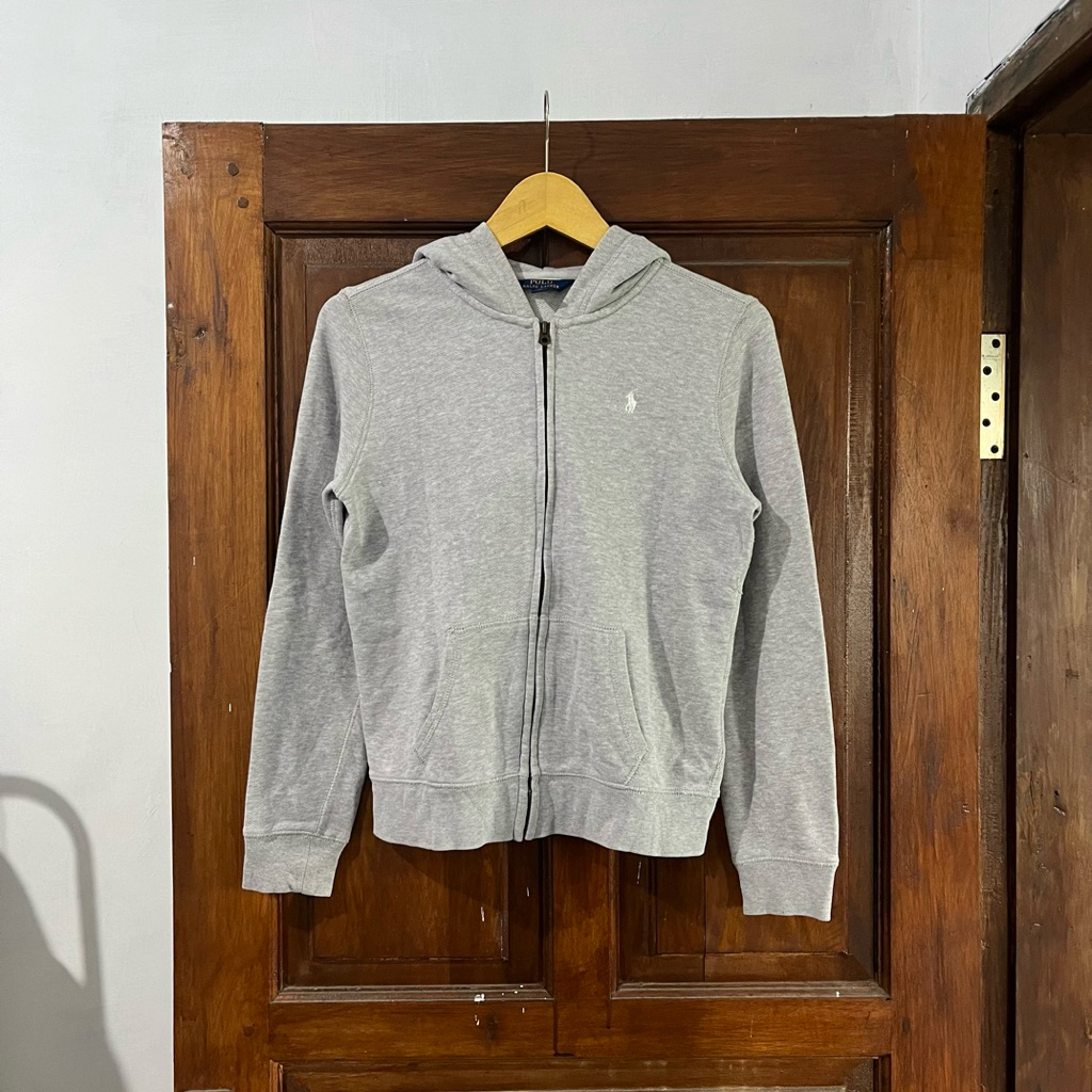 [XS-S] Ralph Lauren Zip Hoodie Long Sleeve (JK-016) I Grey