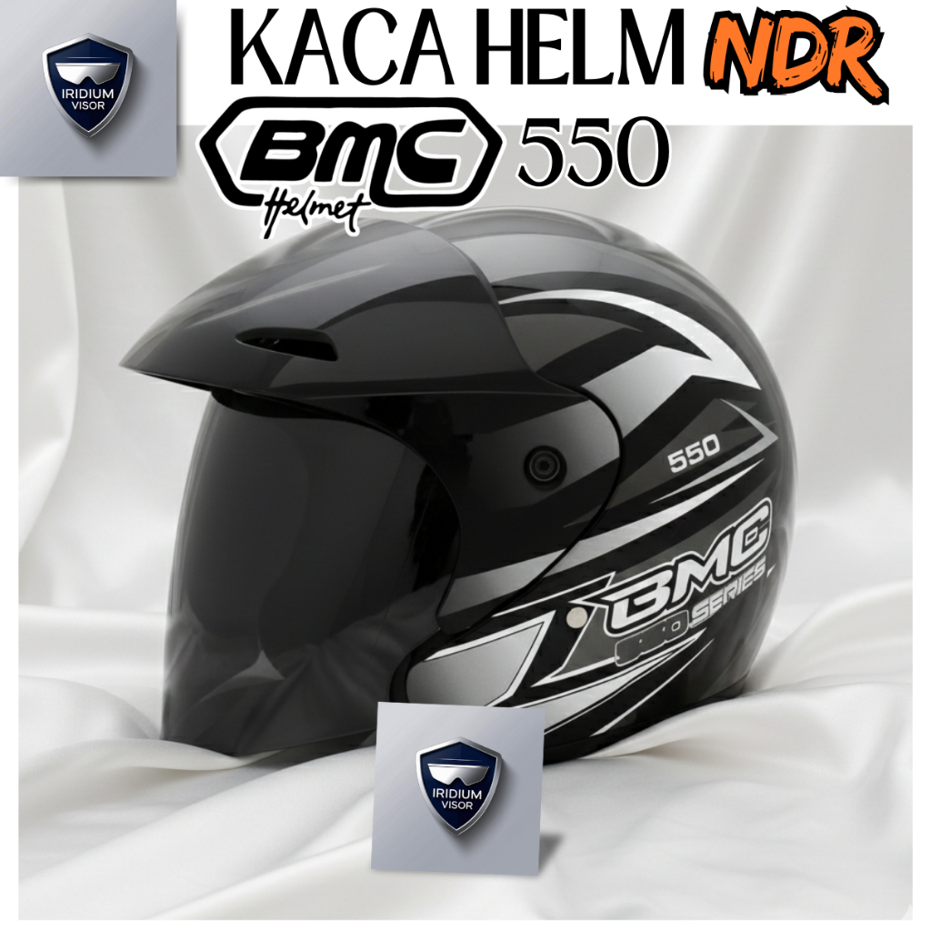 NDR Kaca Helm Visor BMC 550 BMC 560 Anti Gores Clear Smoke Pelangi Silver iridium murah