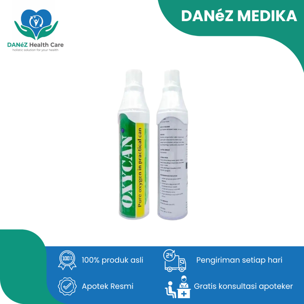 OXYCAN REGULAR HIJAU OKSIGEN PORTABLE UNTUK MEMBANTU PERNAFASAN