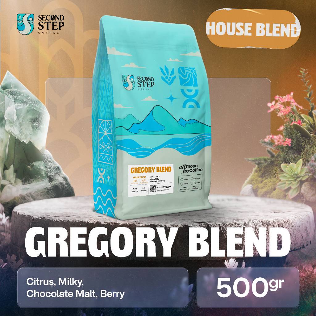 Second Step Coffee Kopi Gregory Espresso House Blend Arabika Coffee Bean Arabica 500 Gram