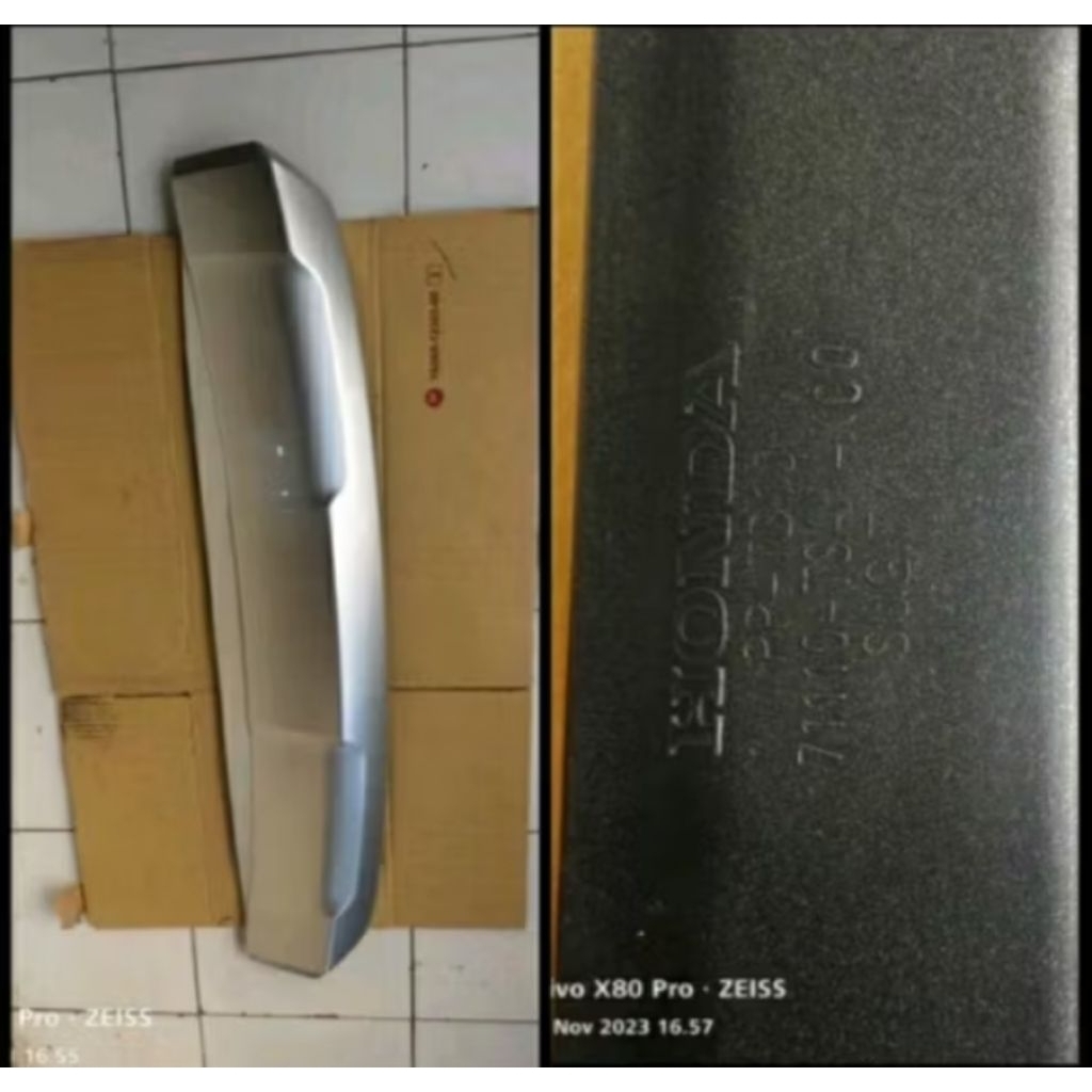 GARNISH SPOILER BUMPER DEPAN HONDA BRV SILVER 2015~2018