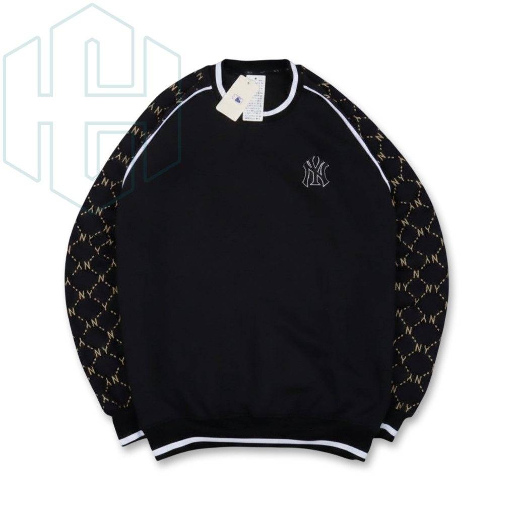 Crewneck Sweater MLB New York FP Hitam Putih