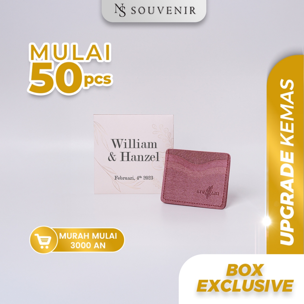 Souvenir Pernikahan Kemas Box Dompet Pouch Wanita Cardholder Hampers Murah Bermanfaat