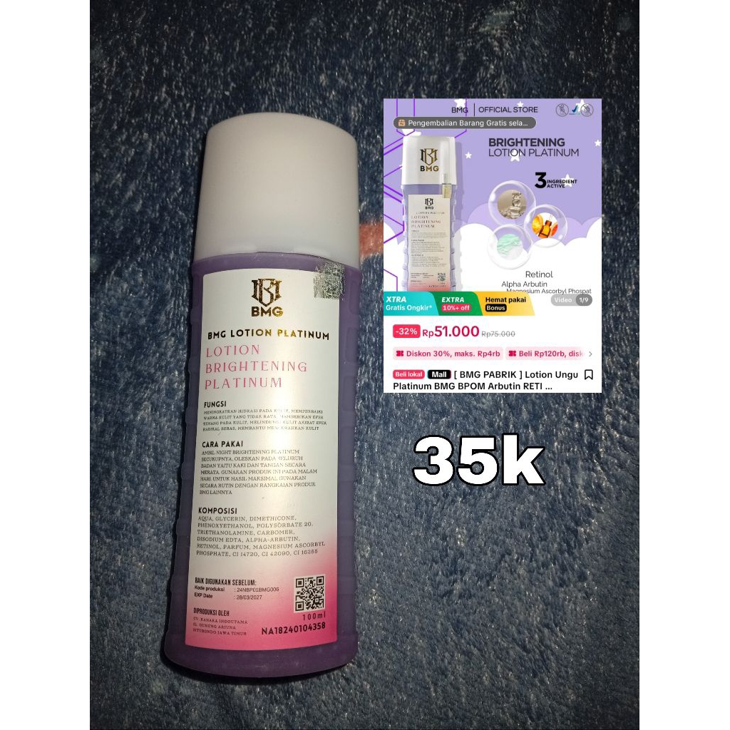 lotion/body lotion/body lotion ungu/body lotion bmg/bmg body care/body care