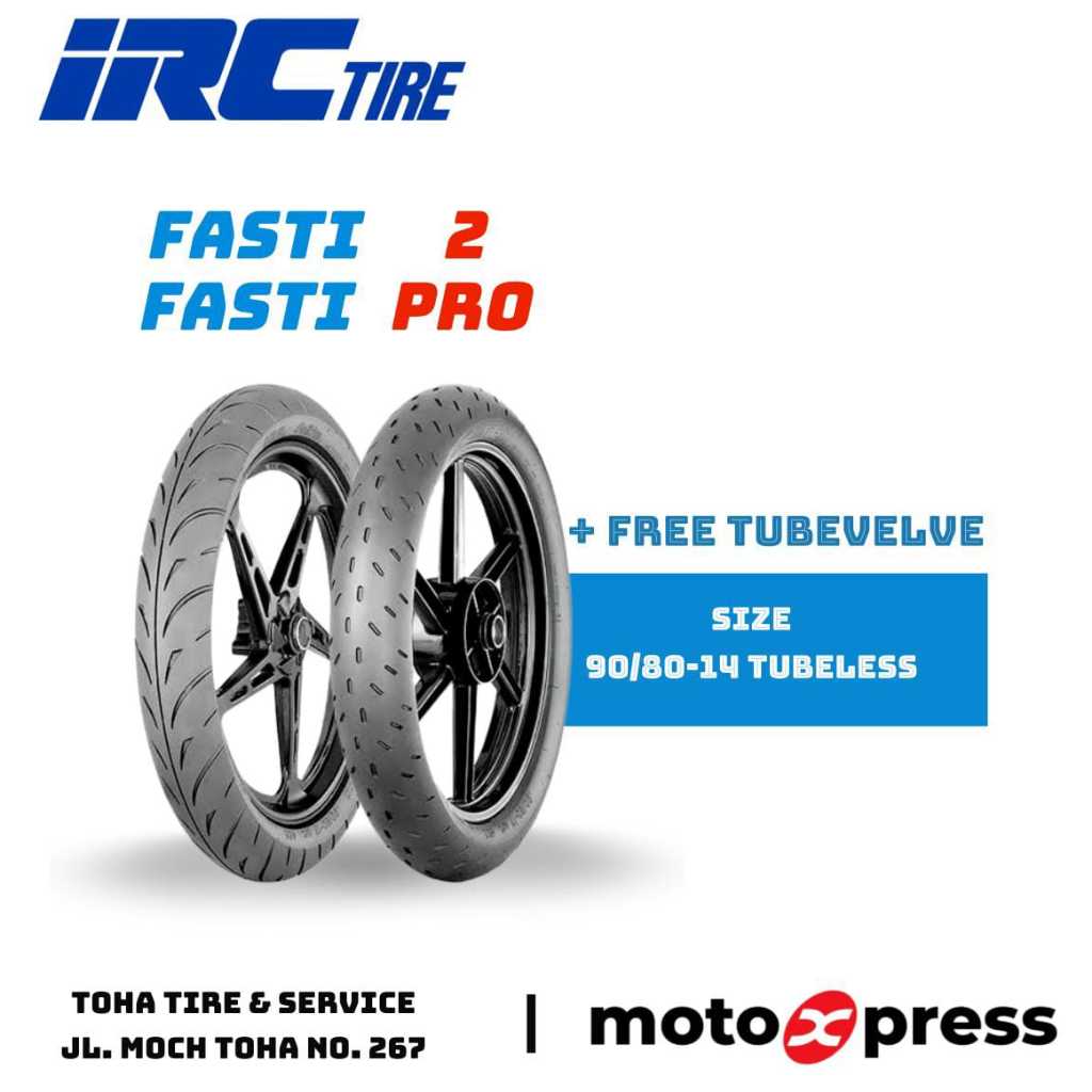 Ban Motor IRC 90/80-14 FASTI PRO & FASTI 2 Tubless