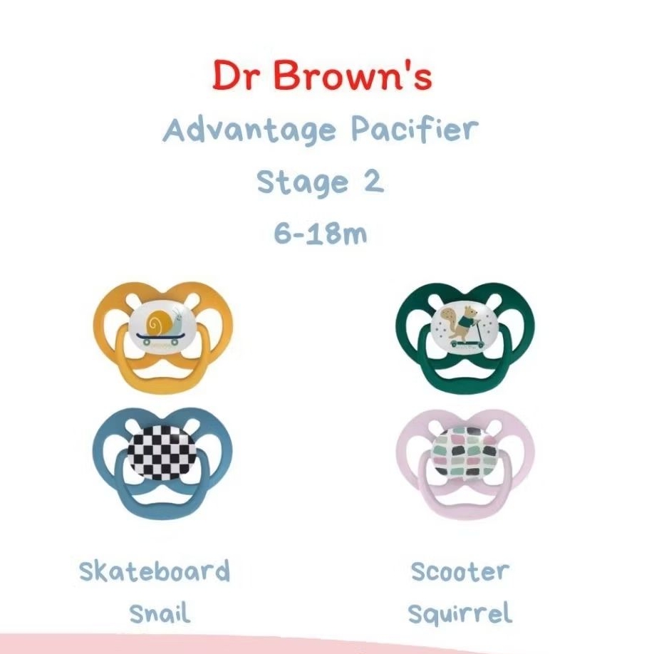 Dr Browns Advantage Pacifier Stage 2 6-18m / Baby Soother / Kompeng Empeng Bayi Anak