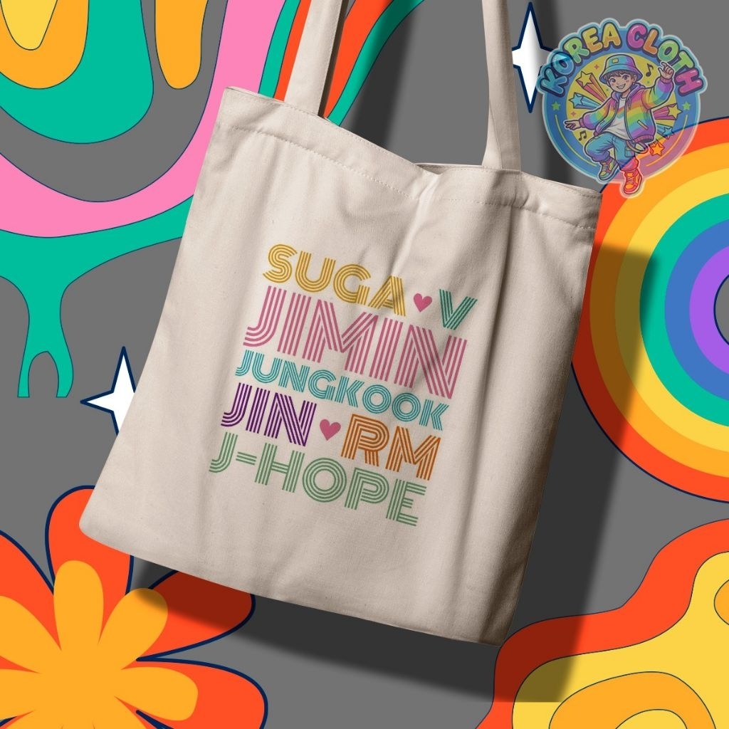 Tote bag BTS nama