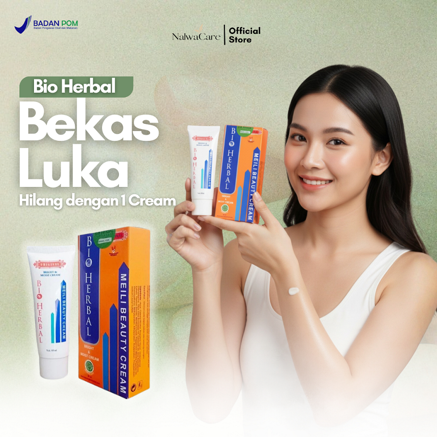 Meilibahenling Bio Herbal Cream Penghilang Bekas Cacar Luka Keloid Jerawat Bopeng   Ampuh BPOM