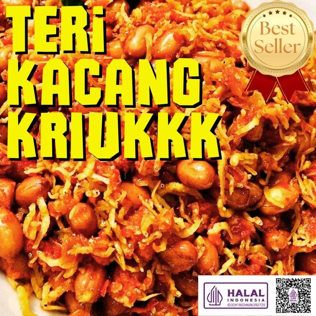 200gr Teri Kacang Renyah/ Teri Kacang Pedes Manis/ Teri Kacang Gurih/ Teri Kacang Kriuk/ Teri Kacang