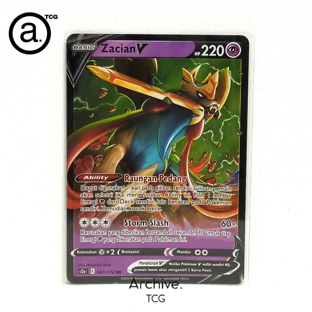 Zacian V (067/172) Pokemon Indonesia ~ VSTAR Semesta S12A