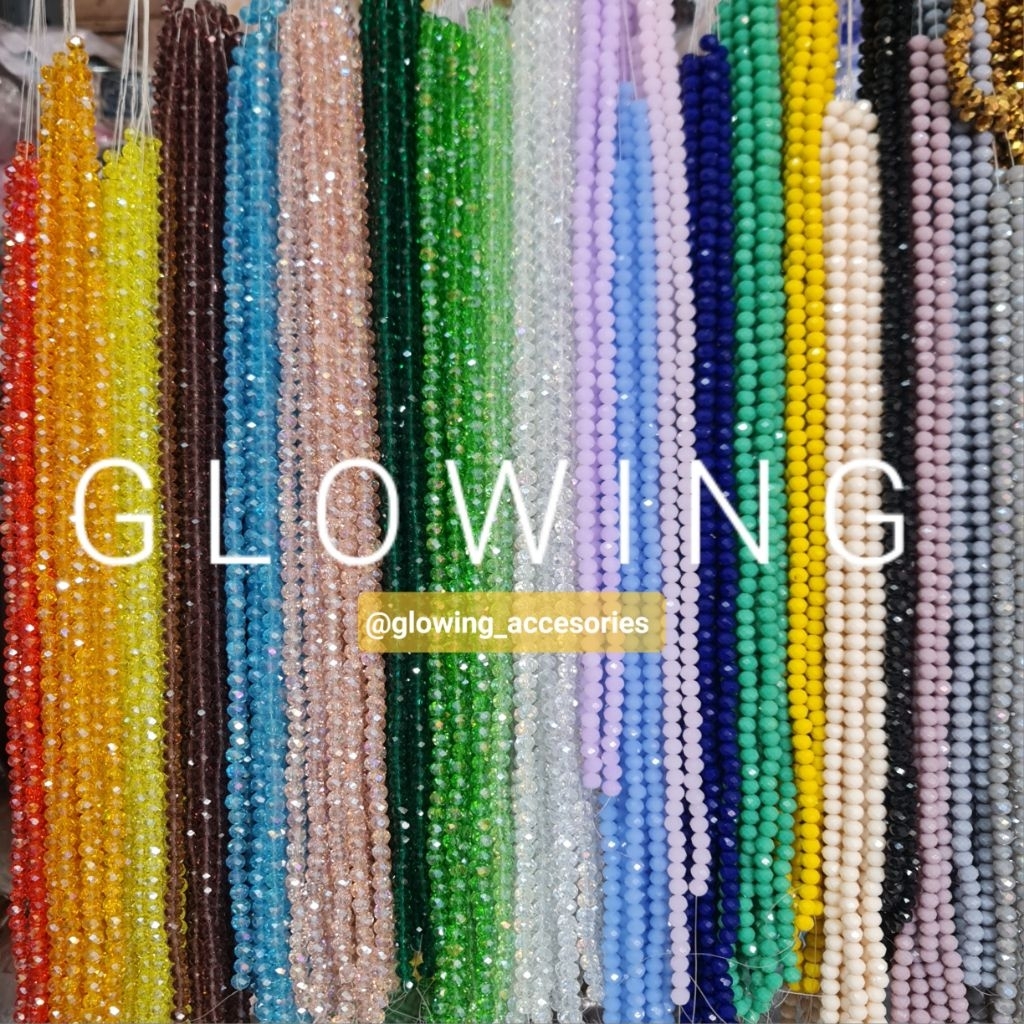 BATU STONE KRISTAL DIAMOND CEKO 8 mm per RENTENG - bisa untuk DIY Craft gelang charm gelang