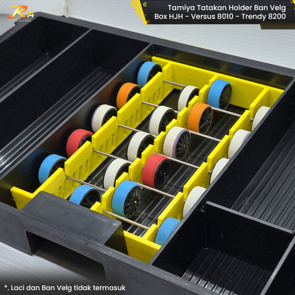 Tamiya Tatakan Holder Ban Velg Tamiya Laci Box HJH - Versus 8010 - Meiho Trendy 8200