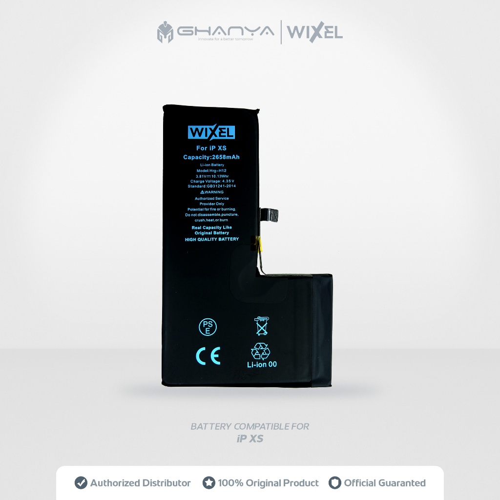 WIXEL ORIGINAL Baterai Iphone XS Double Power Real Capacity Batre Batrai Battery Ip Ori HP Handphone