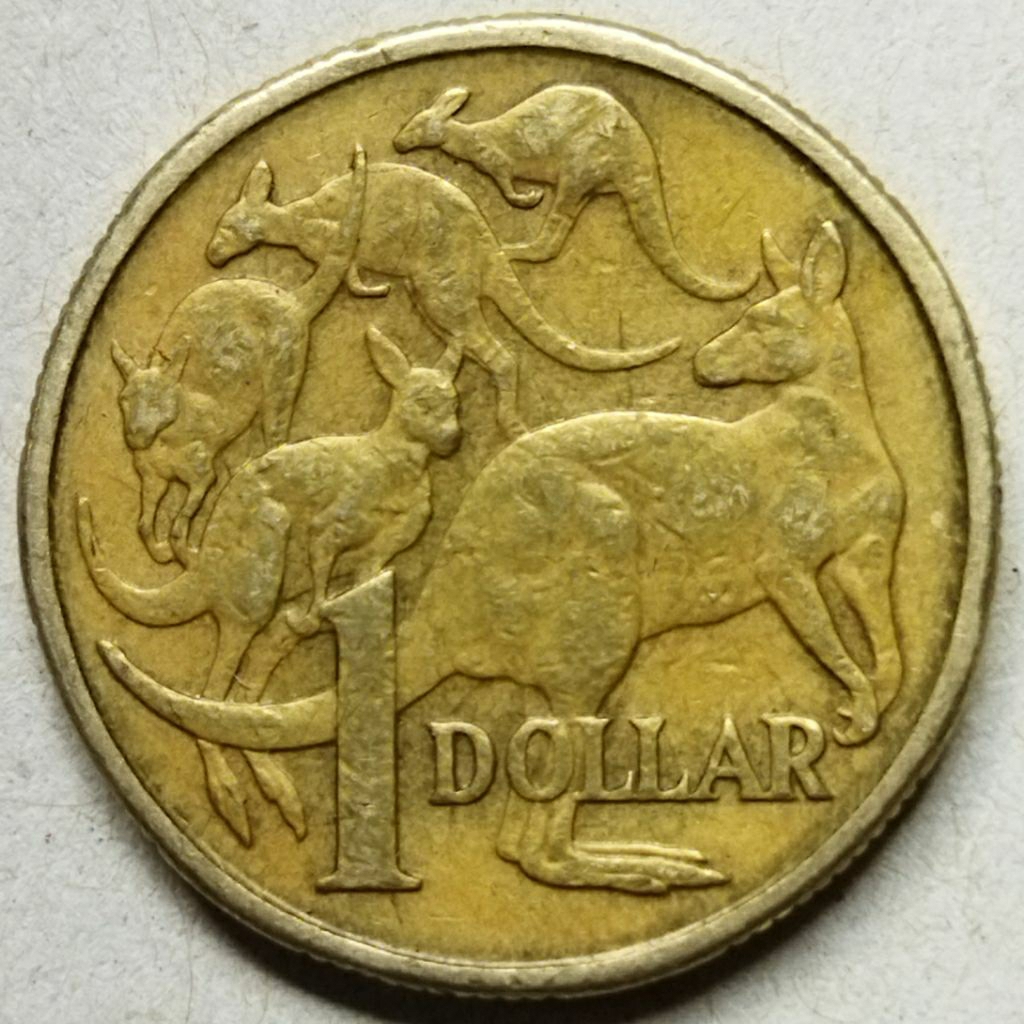 Koin kuno 1 dollar 1984 Elizabeth II Australia
