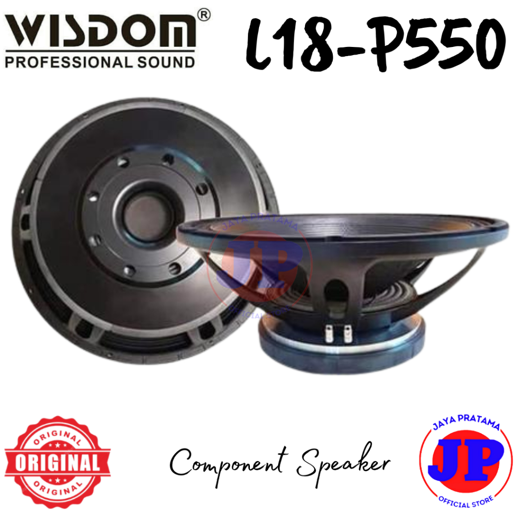 Component Speaker Wisdom L18-P550 Original Komponen Speaker L18P550