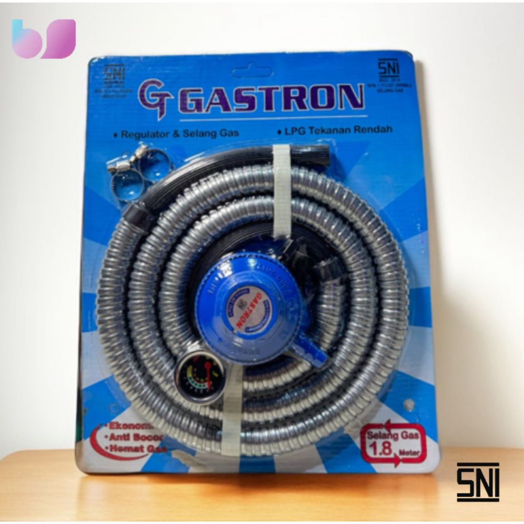 REGULATOR GAS LPG GASTRON METER + SELANG GAS LPG GASTRON 1,8 METER SET