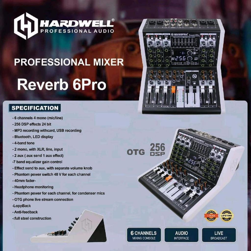 Mixer Audio Hardwell Reverb 6 Pro Reverb 6Pro Mixer Recording Original
