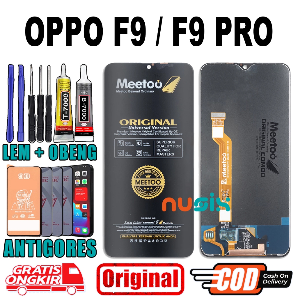 Lcd Touchscreen OPPO F9 / OPPO F9 PRO Original MEETOO Lcd Fullset