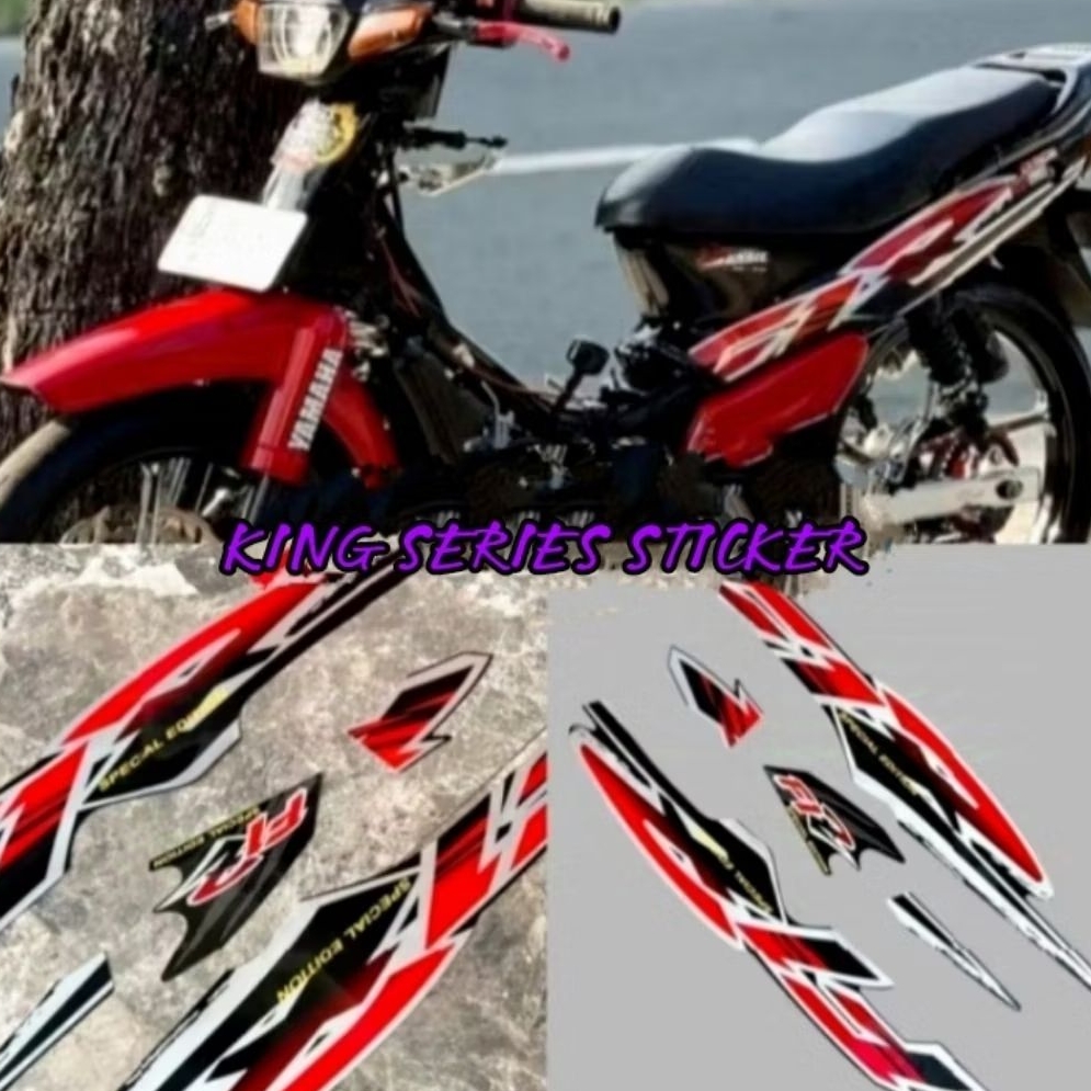 Striping stiker for Yamaha f1zr fiz r f1 zr 1996 hitam merah stiker list body fullset