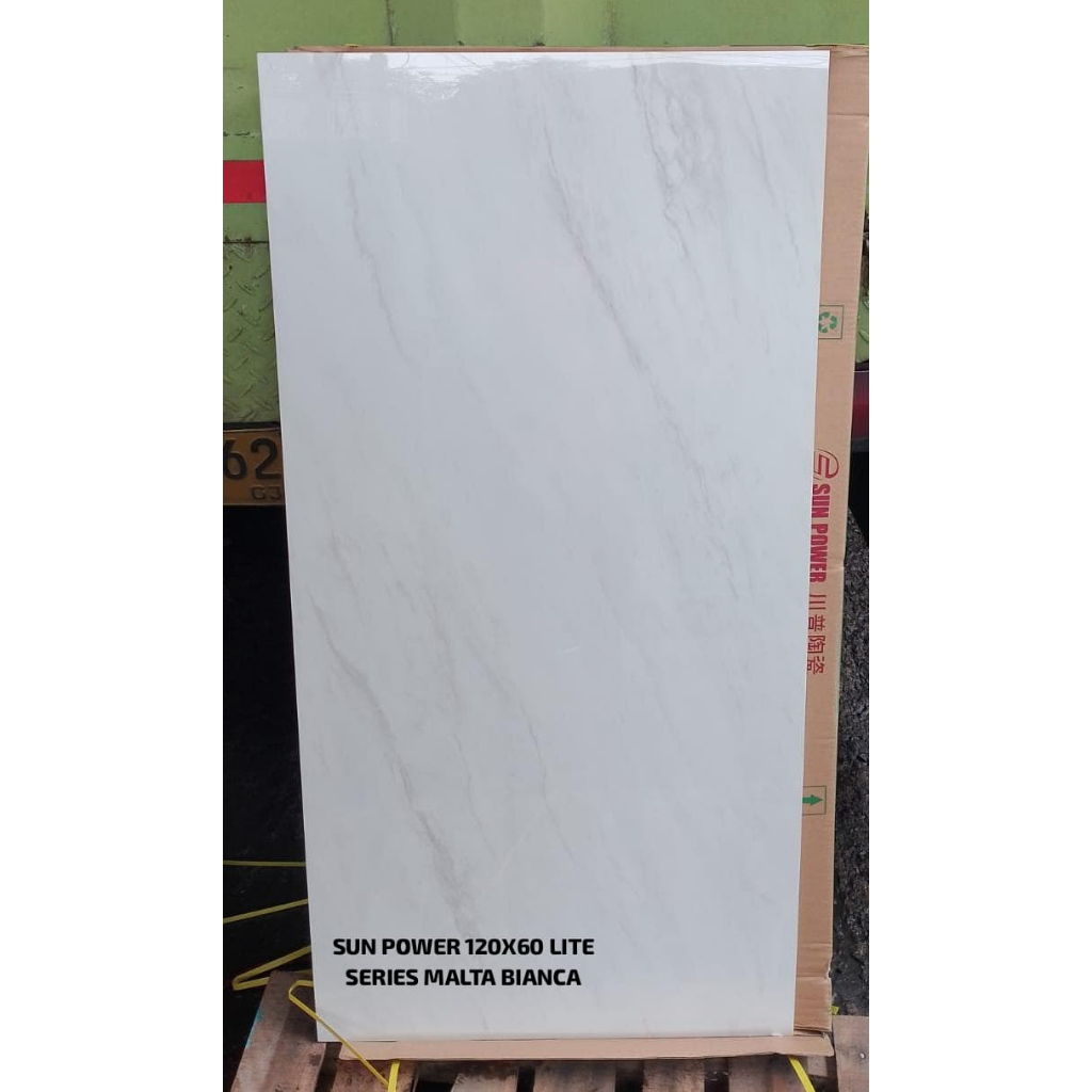 GRANIT KILAP SUN POWER 120X60 LITE SERIES MALTA BIANCA GRANIT GLOSSY KERAMIK KILAP 120X60 GRANIT LAN