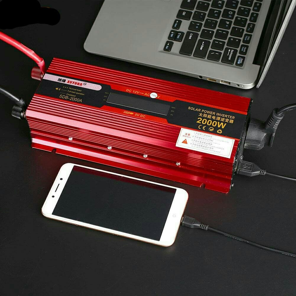 inverter 2000W 12V to 220V xuyuan LCD display