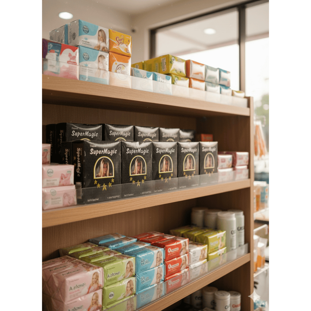 1 Pack Super Magic Tisu Antiseptik Pria 6 Sachet Original