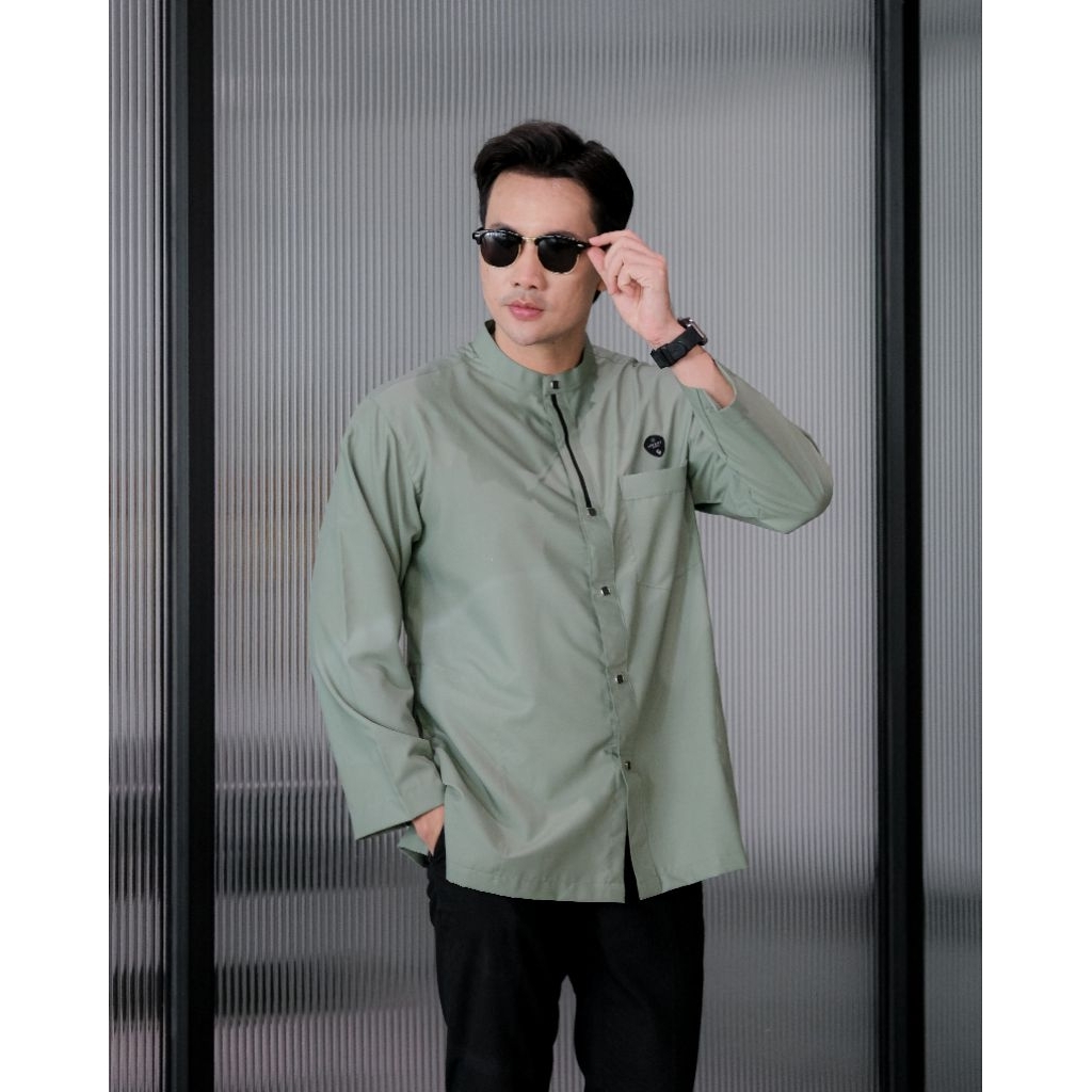 Ilnaaf Baju Koko Dewasa Lengan Panjang Tencel adem