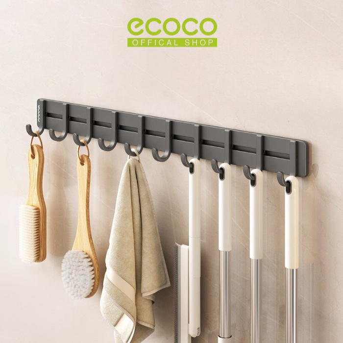 ECOCO Hardware Connected Hook Aluminium -  Kait Kamar Mandi / Kait Pintu/Kait Kamar/Kait Pakaian/Kai