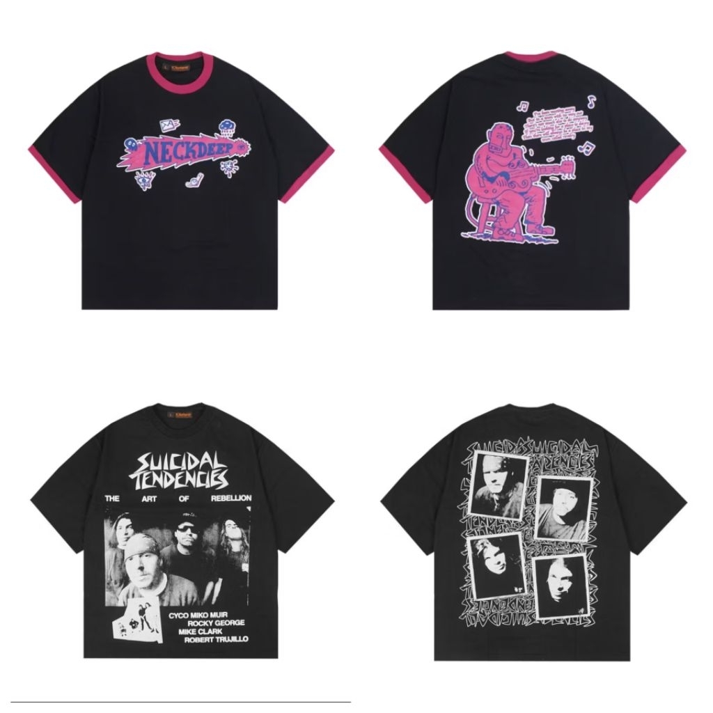 T shirt oversize Neckdeep Suicidal Tendencies Kkontener