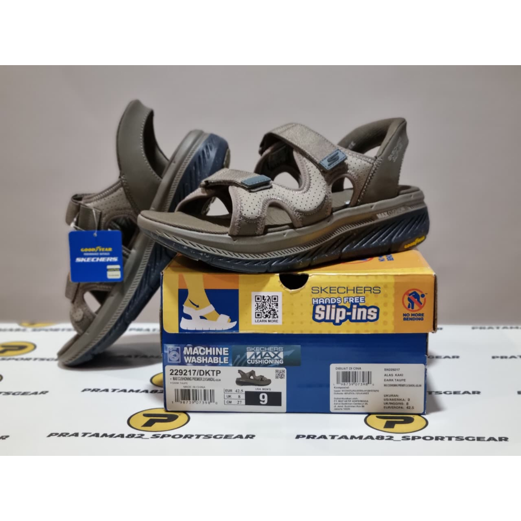 SIZE 45 .5 ( 30 CM ) ORIGINAL ASLI SKECHERS SLIP-INS MAX CUSHIONING PREMIER 2.0 JULIAN GOODYEAR  SAN