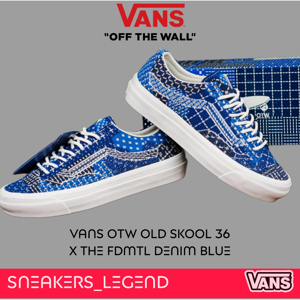 Vans OTW Old Skool 36 x The FDMTL Denim Blue Original 100% Free Paperbag Sticker Cod Bnib Garansi Or