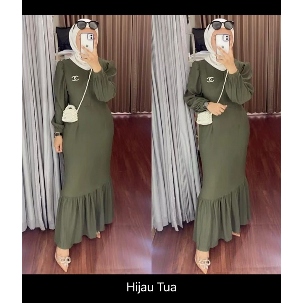 DRESS DUYUNG CRINGKLE / MIDI / GAMIS REMAJA KONDANGAN