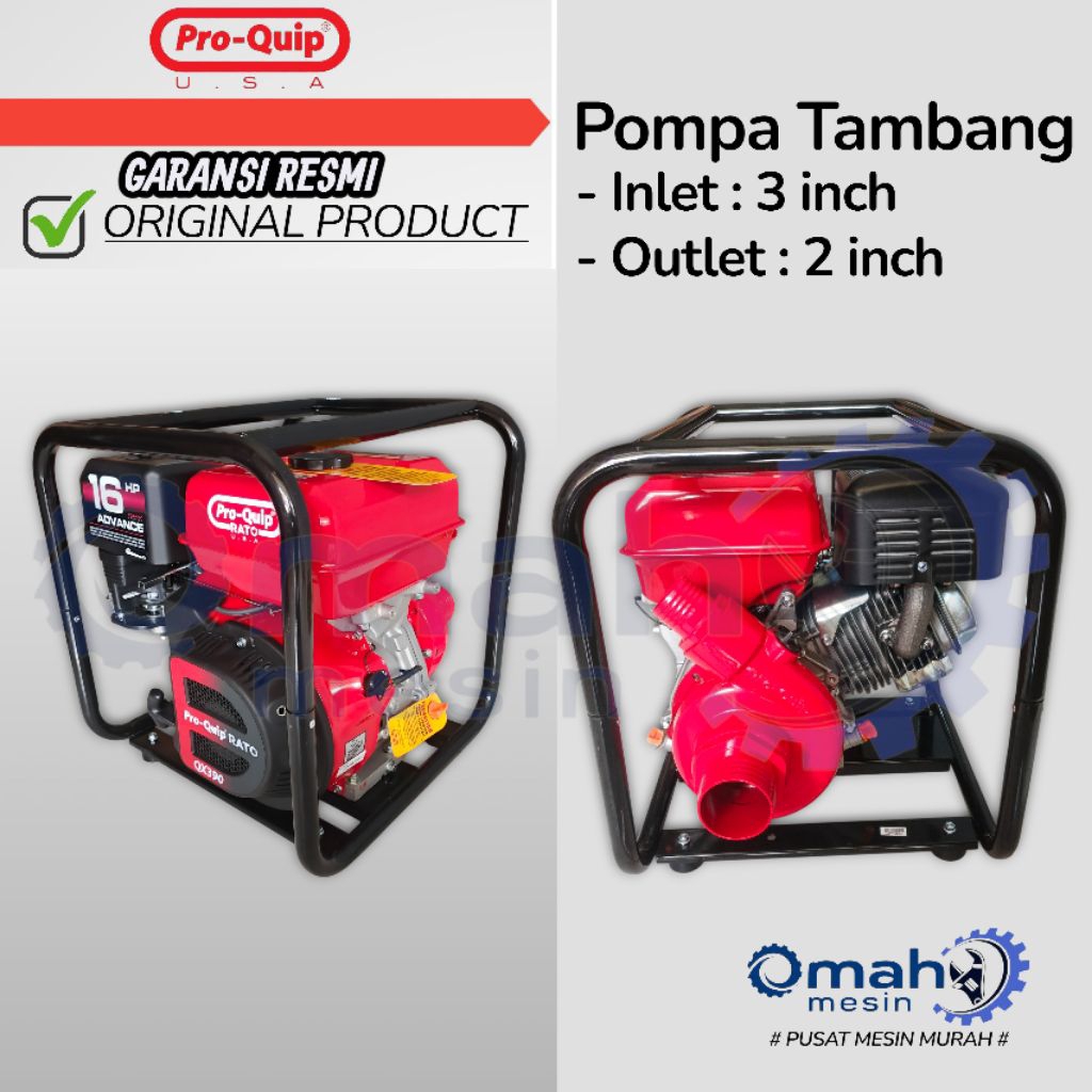 Pompa Tambang 3 inch 2 inch QTP390 Merk PRO-QUIP ORIGINAL / Pompa Keong 3 Inch 2 Inch / Pompa Turbo 