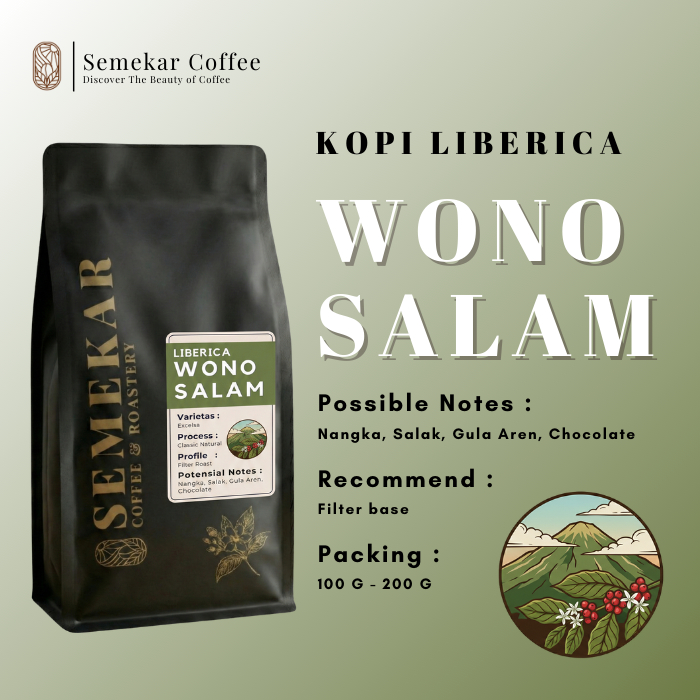Semekar Coffee - Biji Kopi Liberica Wonosalam Specialty Roasted Beans