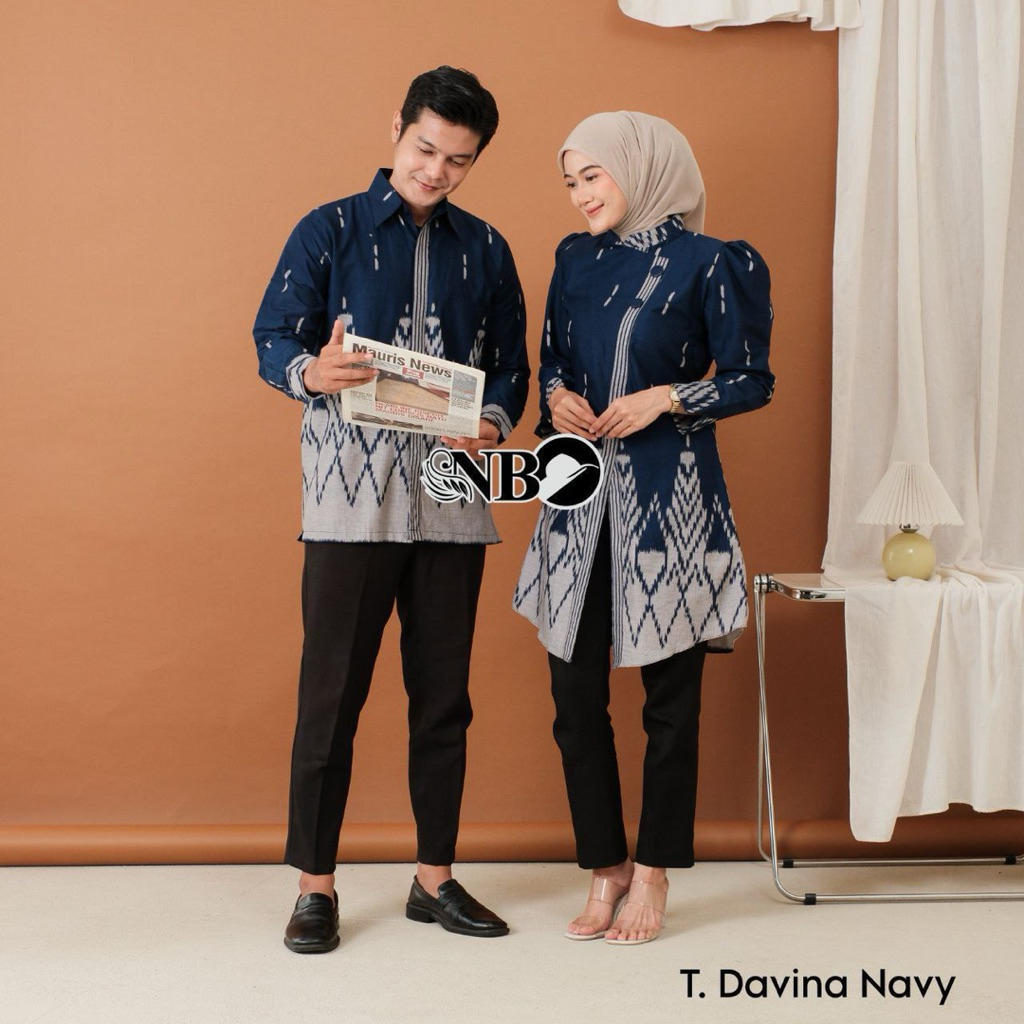 Baju Batik Couple Pria Wanita Lengan Panjang Hem Batik Pria Baju KutuBaru Wanita