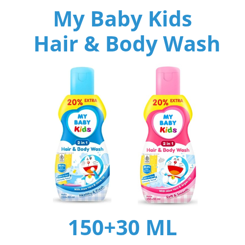 MY BABY Kids Hair Body Wash 150+30ML MyBaby Shampoo Sabun Anak