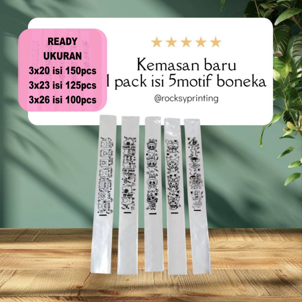 plastik es mambo 3x20 isi (150 pcs) 3x26 (isi 100 pcs)motif karakter lucu