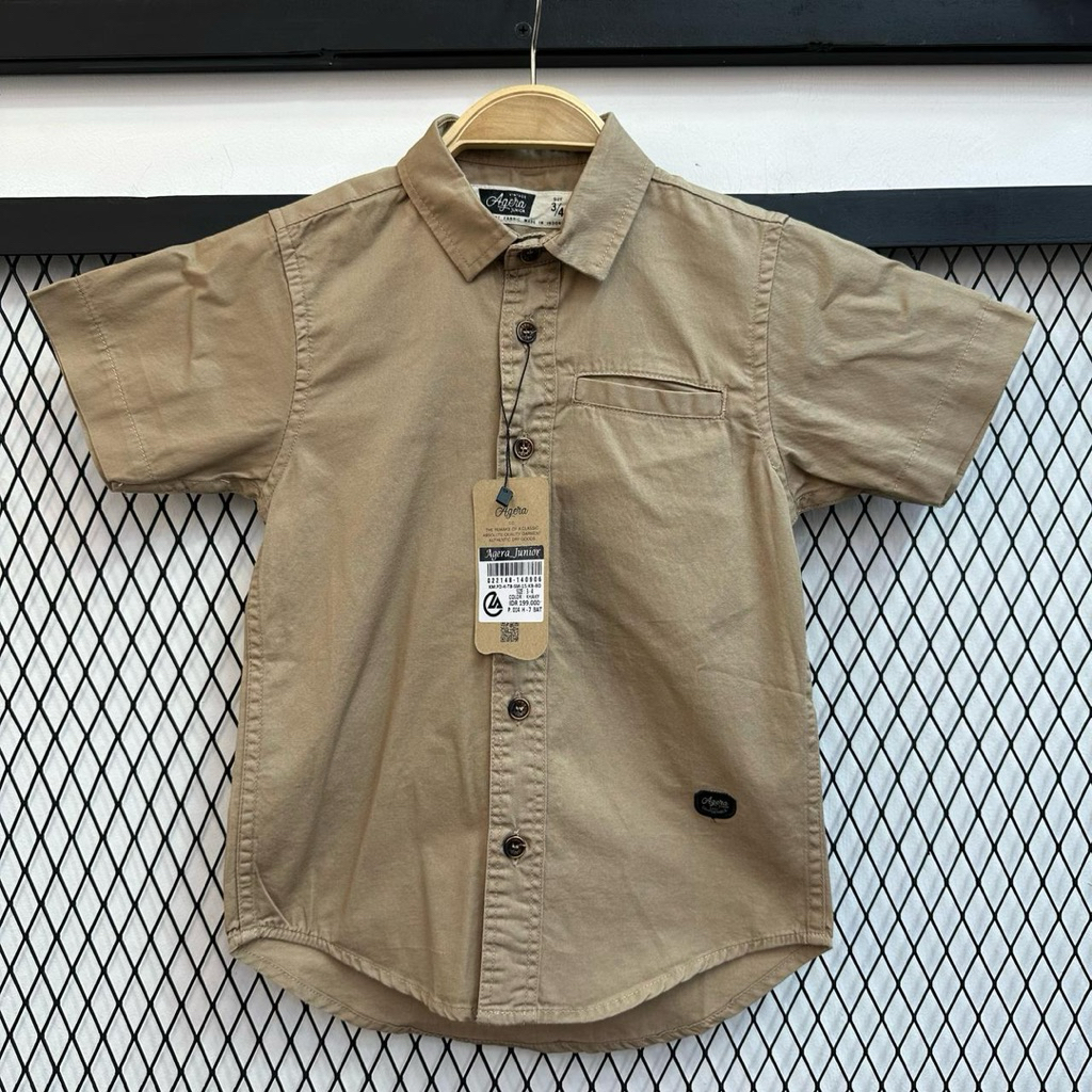 Kemeja Lengan Pendek Agera Junior Soft Cotton Premium