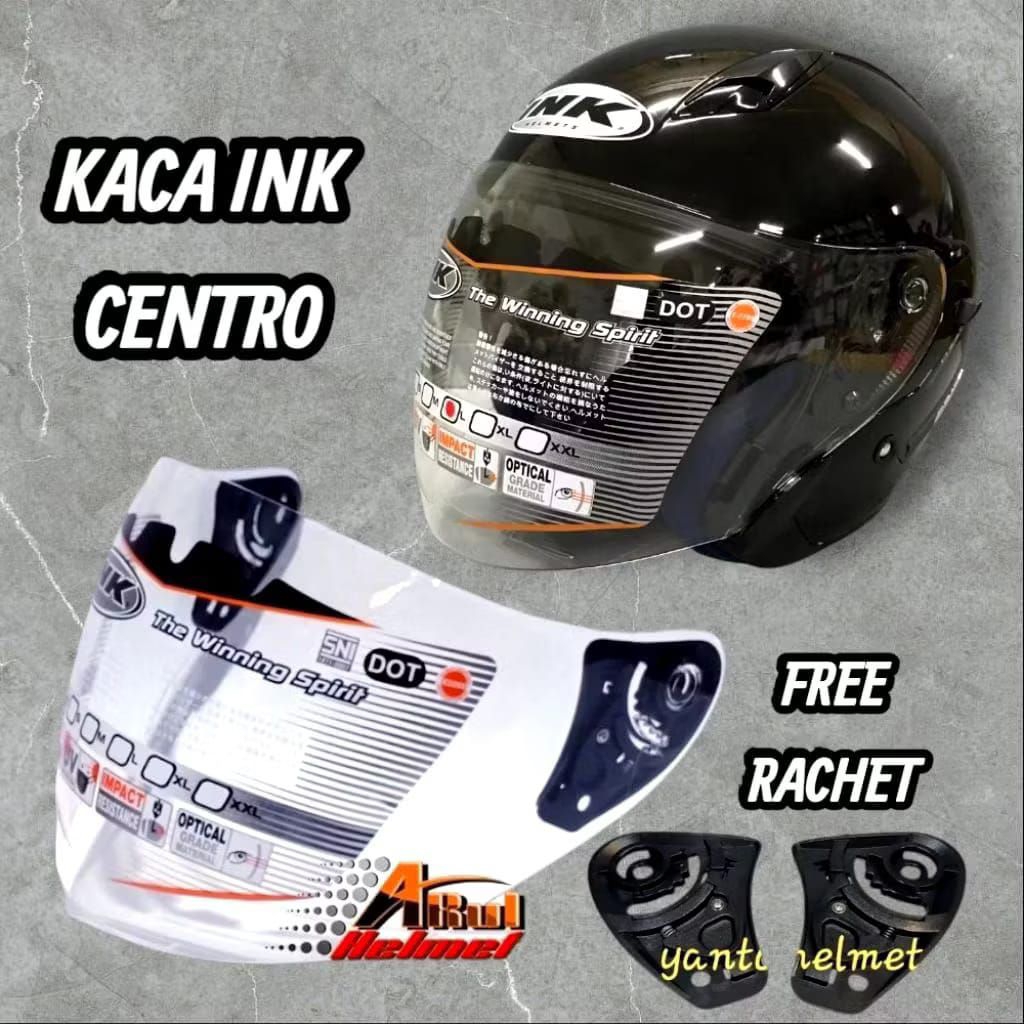 Kaca Helm INK Centro Hitam Bening + Rachet