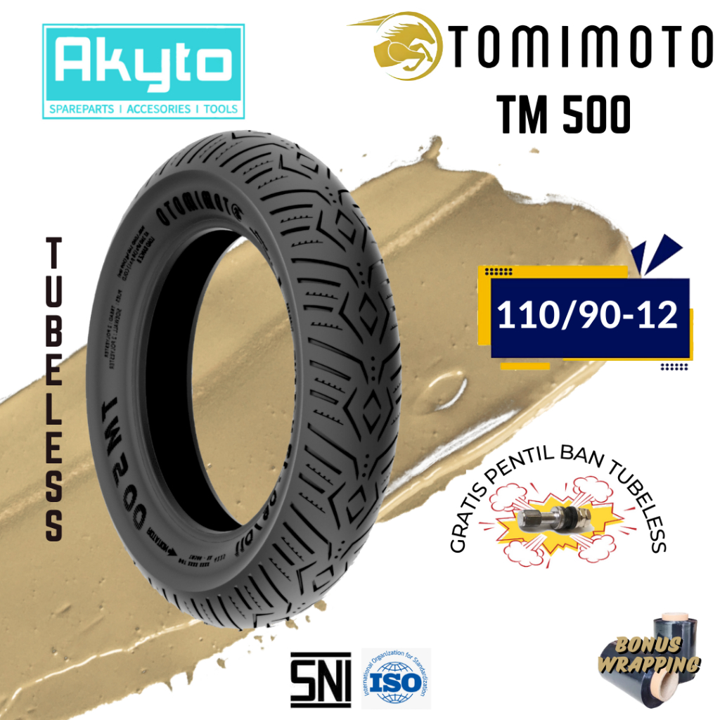[TM 500] 110/90-12 TOMIMOTO MEDIUM COMPOUND RING 12 FREE PENTIL+WRAPPING BAN MOTOR R12TM500